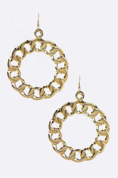 Gold Chain Hoop Earring Set - EnChantes Closet Plus Size Boutique