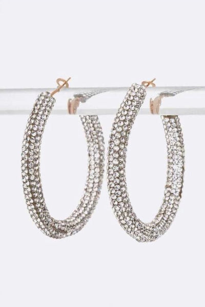Luxe Crystal Hoop Set - EnChantes Closet Plus Size Boutique
